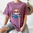 Adorable Book Lover Maine Coon Cat With Reading Glasses Cute Women's Comfort Colors T-Shirt Blue Jean Adorable Book Lover Maine Coon Cat With Reading Glasses Cute Women's Comfort Colors T-Shirt Blue Jean