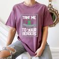 Alien Quote Take Me To Your Readers Sci-Fi Ufo Book Lover Women's Comfort Colors T-Shirt Blue Jean