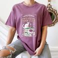 Anti-Social Book-Club Cat Graphic Women's Comfort Colors T-Shirt Blue Jean