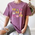 Apple Coquette Bow Books First Day Of School Back To School Women's Comfort Colors T-Shirt Blue Jean Apple Coquette Bow Books First Day Of School Back To School Women's Comfort Colors T-Shirt Blue Jean