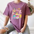 Apple Disco Pencil Books Bow Teacher Student Back To School Women's Comfort Colors T-Shirt Blue Jean