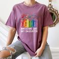 Awesome Like My Daughter Books Floral Proud Mom Women Women's Comfort Colors T-Shirt Blue Jean