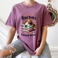 Basset Hound Dog Breed I Just Want To Read Books And Pet My Women's Comfort Colors T-Shirt Blue Jean
