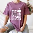 Book Coffee Dog Book My Needs Are Simple Men Women Kids Women's Comfort Colors T-Shirt Blue Jean