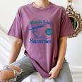 Book Girl Summer Bookish Beach Women's Comfort Colors T-Shirt Blue Jean