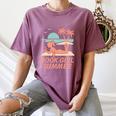Book Girl Summer Book Reading Retro Sunset Women's Comfort Colors T-Shirt Blue Jean