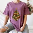 Book Lover Christmas Graphic For Librarians Women's Comfort Colors T-Shirt Blue Jean