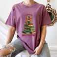 Book Lover Christmas Tree I Have No Shelf Control Women's Comfort Colors T-Shirt Blue Jean
