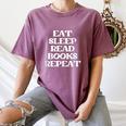 Book Lover Book Eat Sleep Read Books Repeat Women's Comfort Colors T-Shirt Blue Jean