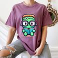 Book Lover Frankenstein's Monster With Reading Glasses Women's Comfort Colors T-Shirt Blue Jean