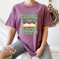 Book And Pajama Pajamas On Book Open Women's Comfort Colors T-Shirt Blue Jean Book And Pajama Pajamas On Book Open Women's Comfort Colors T-Shirt Blue Jean