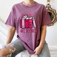 All Booked Read Book Reading Librarian Men Women Kids Women's Comfort Colors T-Shirt Blue Jean