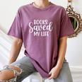 Books Saved My Life Women's Comfort Colors T-Shirt Blue Jean
