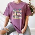 Bookshelves With Books & Plants Premium Women's Comfort Colors T-Shirt Blue Jean