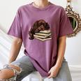 Boykin Spaniel Books Dog Breed Graphic Women's Comfort Colors T-Shirt Blue Jean