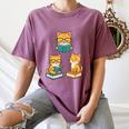 Cats Reading Book Lover Reading Bookworm Reader Women's Comfort Colors T-Shirt Blue Jean