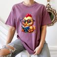 Chicken Reading a Book Farm Animal Chick Women's Comfort Colors T-Shirt Blue Jean Chicken Reading a Book Farm Animal Chick Women's Comfort Colors T-Shirt Blue Jean