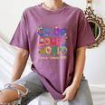 Color Our World Summer Reading 2025 Boho Wildflower Book Women's Comfort Colors T-Shirt Blue Jean