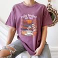 Cozy Autumn Books Fully Booked For Fall Books Pumpkin Women's Comfort Colors T-Shirt Blue Jean