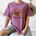 Cozy Season Autumn Leaves Books Pumpkins Fall Halloween Women's Comfort Colors T-Shirt Blue Jean Cozy Season Autumn Leaves Books Pumpkins Fall Halloween Women's Comfort Colors T-Shirt Blue Jean