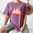 Cute Books And Coffee Crochet Valentines Day Tee For Couples Women's Comfort Colors T-Shirt Blue Jean