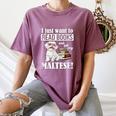 Cute Glasses Read Books & Pet My Maltese Lover Women's Comfort Colors T-Shirt Blue Jean