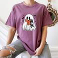Cute Halloween Ghost Reading Book Women's Comfort Colors T-Shirt Blue Jean