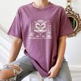 Cute Owl Reading Book Graphic Art Women's Comfort Colors T-Shirt Blue Jean