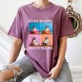 Cute Penguin Reading Book School Librarian Teacher Student Women's Comfort Colors T-Shirt Blue Jean