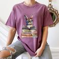 Cute Reading Bunny With Glasses Books Bookworm Reader Book Premium Tri-Blend Women's Comfort Colors T-Shirt Blue Jean