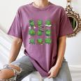 Cute Shamrock Reading St Patricks Day Teacher Book Lovers Women's Comfort Colors T-Shirt Blue Jean