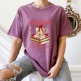 Dear Santa More Books Please Reading Book Lover Christmas Women's Comfort Colors T-Shirt Blue Jean