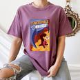 Disney Pixar The Incredibles Omnidroid Comic Book Cover Women's Comfort Colors T-Shirt Blue Jean