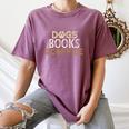 Dogs Books & Coffee Women's Comfort Colors T-Shirt Blue Jean