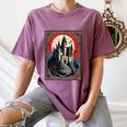 Dracula's Castle Book Cover Illustration Women's Comfort Colors T-Shirt Blue Jean