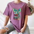 Dragon Reading Books Fantasy Lovers Mythical Creatures Women's Comfort Colors T-Shirt Blue Jean Dragon Reading Books Fantasy Lovers Mythical Creatures Women's Comfort Colors T-Shirt Blue Jean