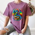 Dragon Reading Colorful Fantasy Book Lover Women's Comfort Colors T-Shirt Blue Jean Dragon Reading Colorful Fantasy Book Lover Women's Comfort Colors T-Shirt Blue Jean