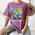 Eagle Love Reading And Eagles Child Book Lover Women's Comfort Colors T-Shirt Blue Jean