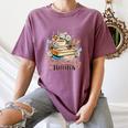 Easily Distracted By Books Book Wildflowers Book Lovers Women's Comfort Colors T-Shirt Blue Jean