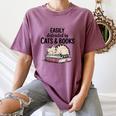 Easily Distracted By Cats And Books Cute Book Lover Women's Comfort Colors T-Shirt Blue Jean Easily Distracted By Cats And Books Cute Book Lover Women's Comfort Colors T-Shirt Blue Jean