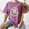 Easily Distracted By Rabbits And Books Reading Women's Comfort Colors T-Shirt Blue Jean