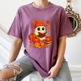 Ghost Reading Book Lovers Autumn Fall Halloween Women's Comfort Colors T-Shirt Blue Jean