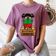 Girl Kid Reading Book Black History Month Bookworm Women's Comfort Colors T-Shirt Blue Jean