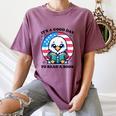 A Good Day To Read a Book Reading Eagle With American Flag Women's Comfort Colors T-Shirt Blue Jean