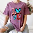 I Heart Books Love Reading Red And Stripe Animated Cat For Men Women Girls Kids Women's Comfort Colors T-Shirt Blue Jean I Heart Books Love Reading Red And Stripe Animated Cat For Men Women Girls Kids Women's Comfort Colors T-Shirt Blue Jean