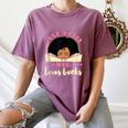 Just a Girl Who Loves Books African American Book Nerd Lover Women's Comfort Colors T-Shirt Blue Jean