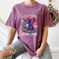 Just a Girl Who Loves Dragons And Books Dragon Women's Comfort Colors T-Shirt Blue Jean Just a Girl Who Loves Dragons And Books Dragon Women's Comfort Colors T-Shirt Blue Jean