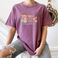 Just One More Chapter Floral Book Reading Teacher Bookworm Women's Comfort Colors T-Shirt Blue Jean