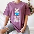 I Just Want To Read Books And Pet My Rabbit Women's Comfort Colors T-Shirt Blue Jean