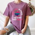 Knowledge Is Power Book Club Librarian Read Banned Books Women's Comfort Colors T-Shirt Blue Jean